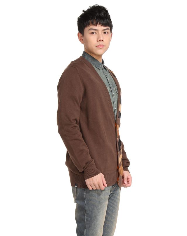 男款深<em>咖色</em>长袖<em>毛衣开衫</em>-唯品会Pad版