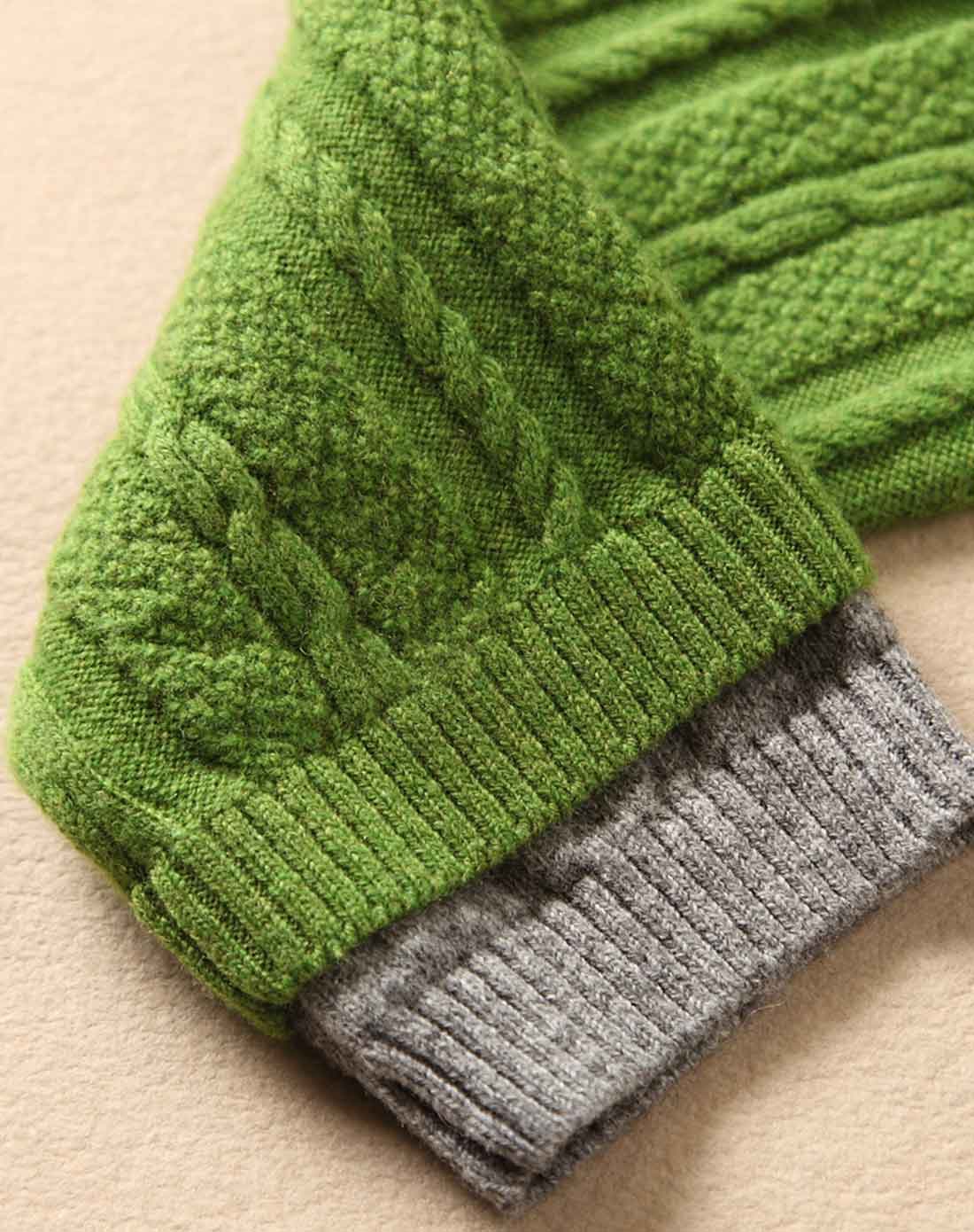 女款绿色100%羊毛衫-唯品会Pad版