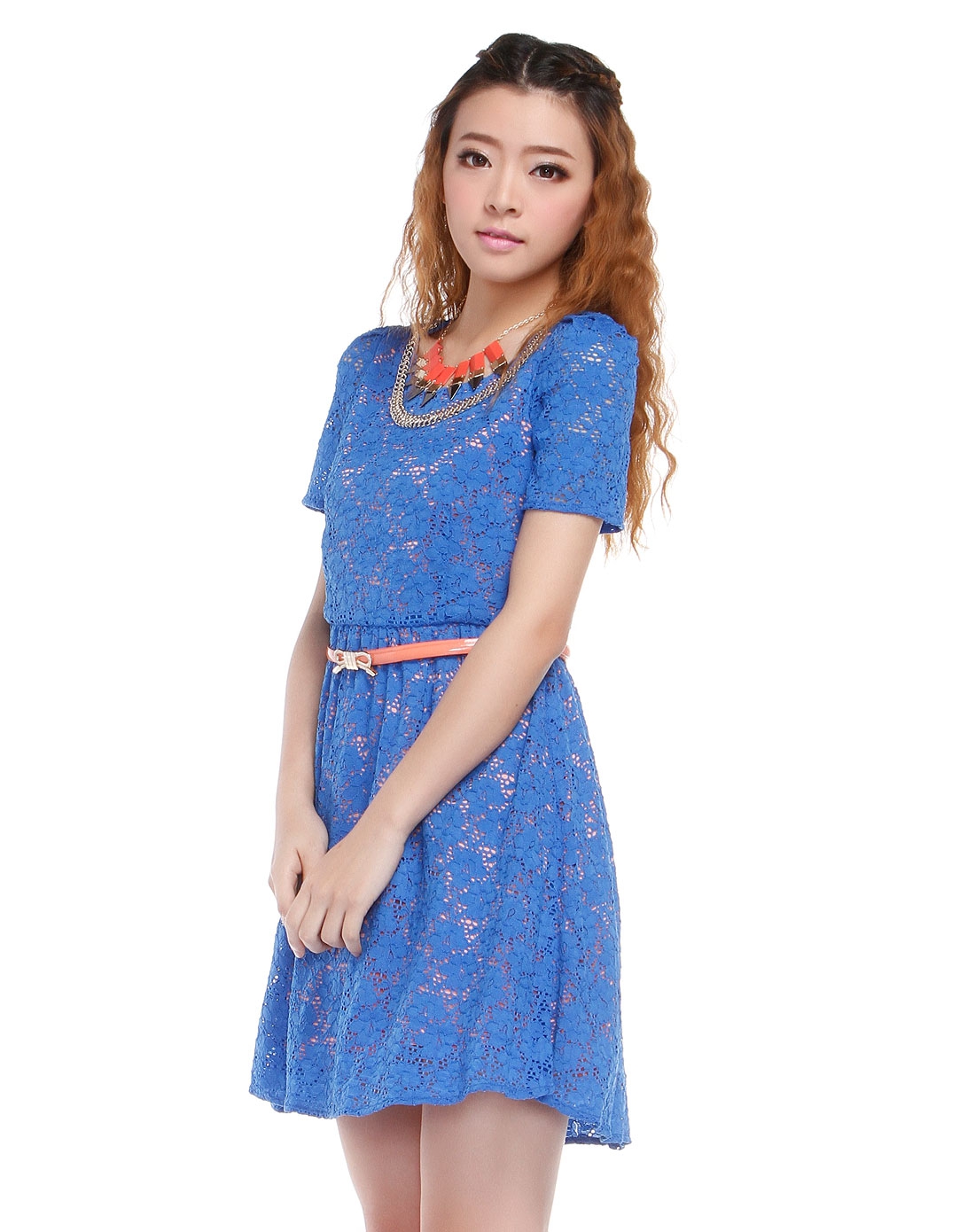 茜雅朵朵<em>SEEYOURSTORY女装</em>专场彩蓝色镂空