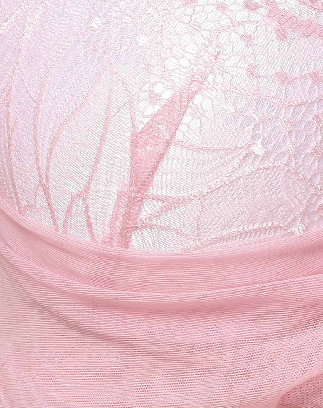 女内衣混合专场女款豆沙蕾丝花边<em>四分之三杯</em>调