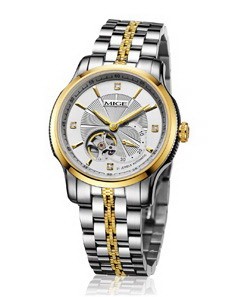 米格MIGE手表专场男款黑色全自动机械镂空时