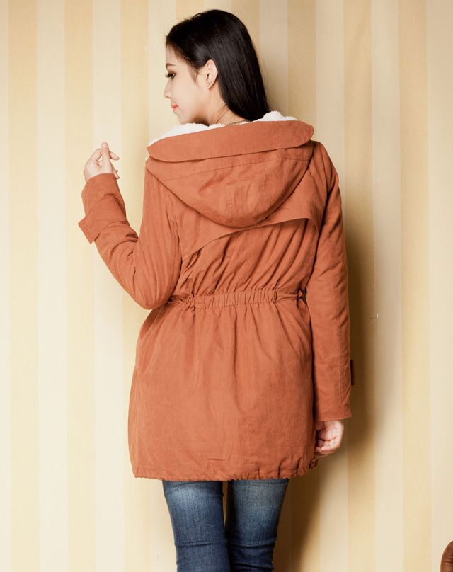 college 摩卡冬日多穿可脱卸棉服-深驼-唯品会P