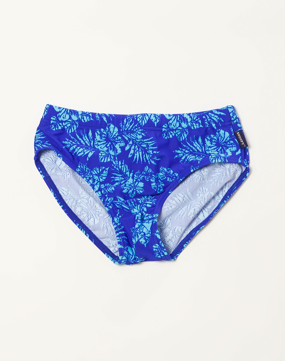 男童蓝色三角泳裤