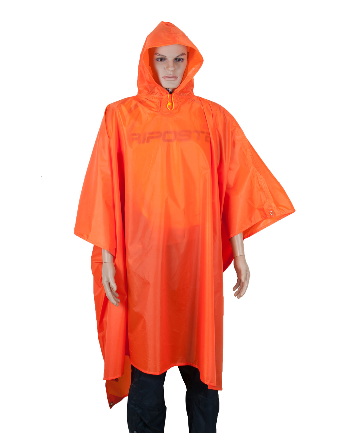 中性橙色户外雨衣-详情